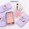[3 x Mini Hello Kitty] 7PCS Makeup Brush Set - Image 7