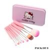 [3 x Mini Hello Kitty] 7PCS Makeup Brush Set - Image 8