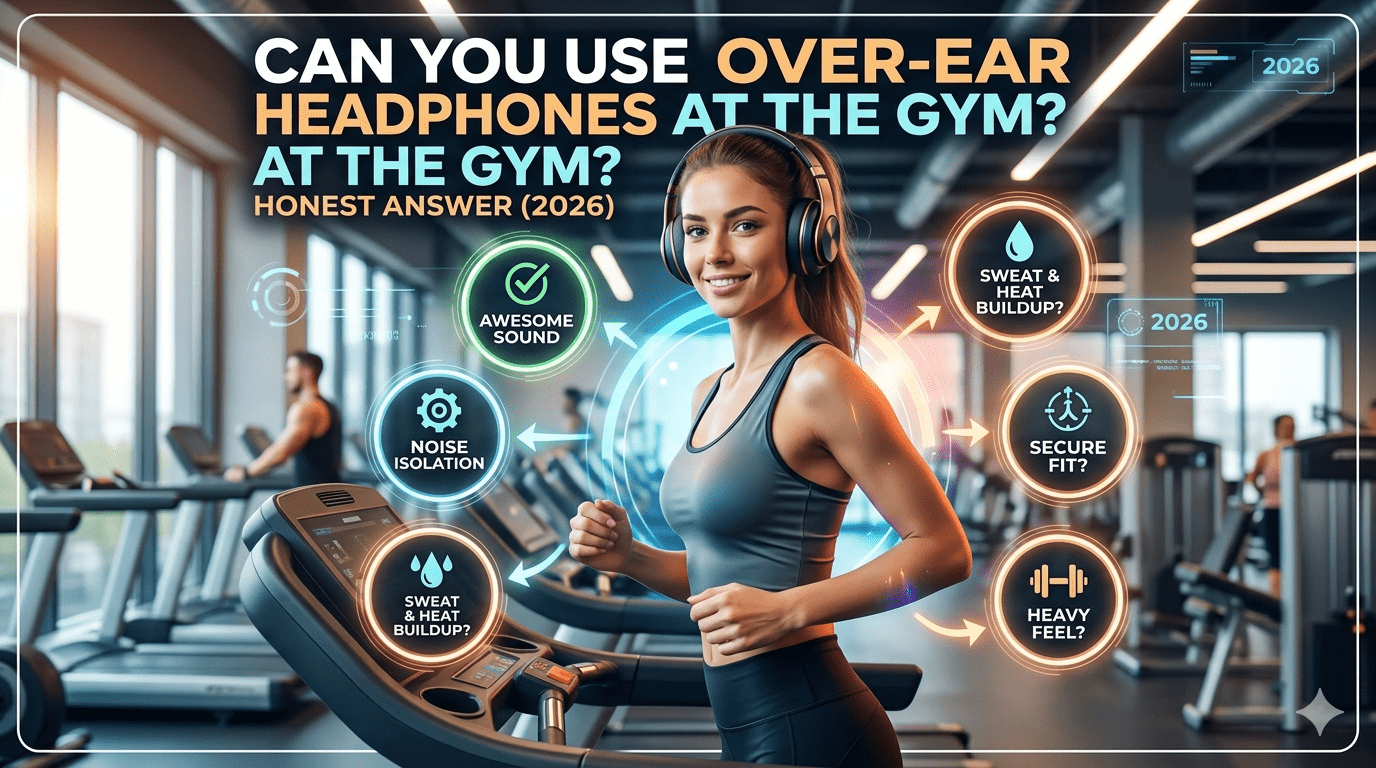can you use over ear headphones at the gym