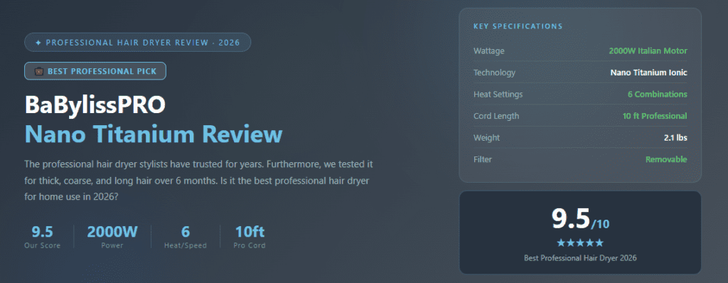 BaBylissPRO Nano Titanium Hero Image