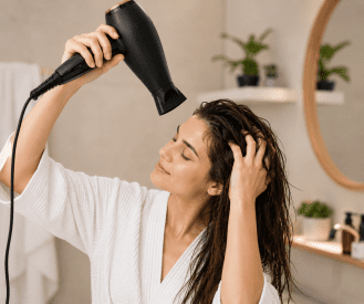 how to blow dry hair correctly rough dry technique