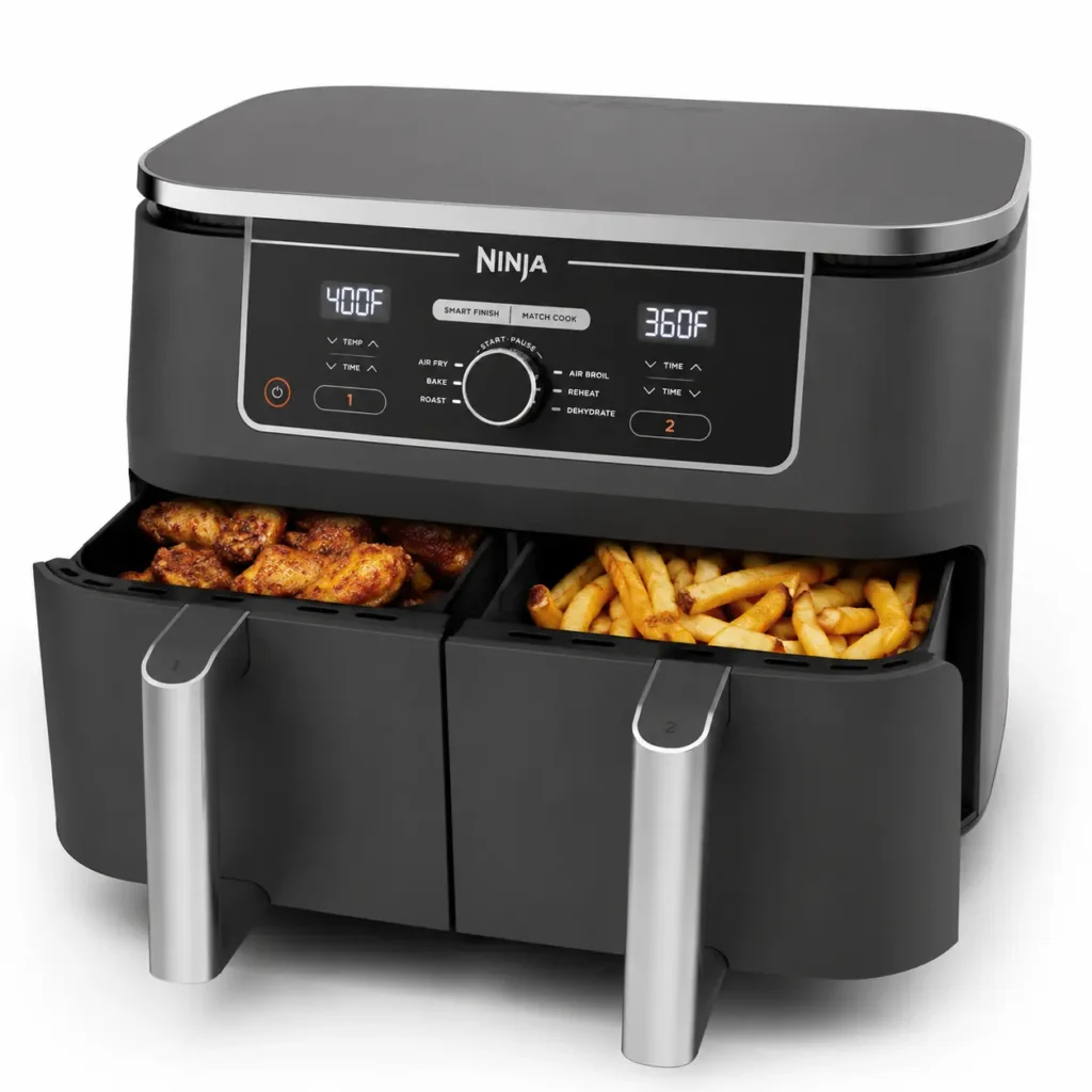 Ninja air fryer with snacks
