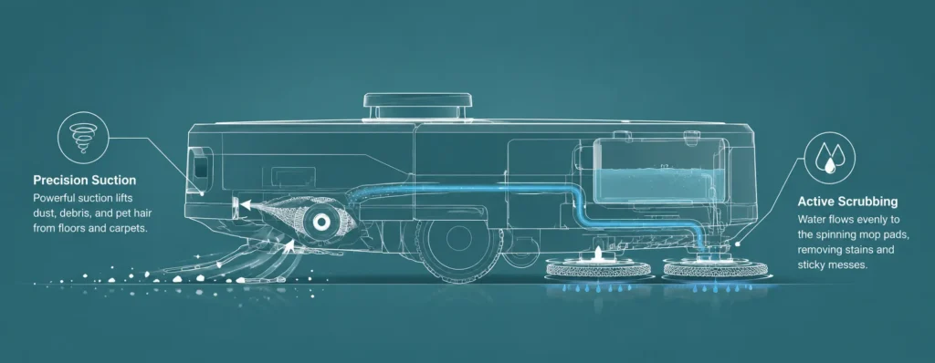 Robot vacuum and mop schematic