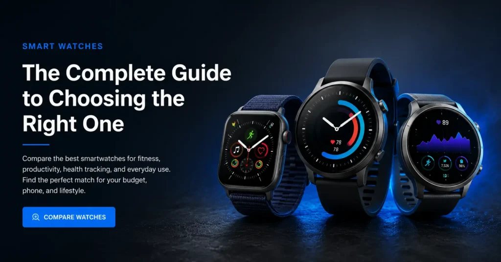smart watches lifestyle flat lay comparison