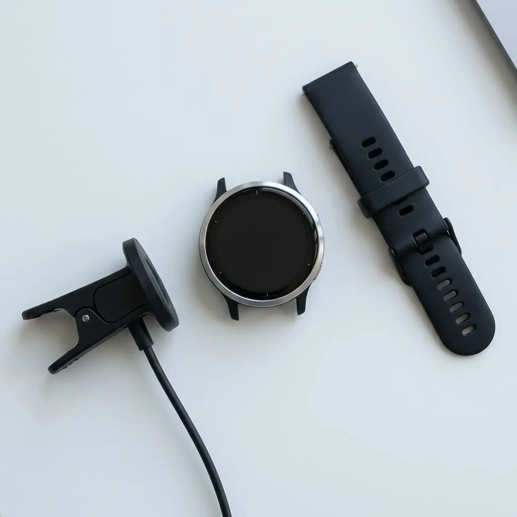 Vivoactive 5 with strap and charger