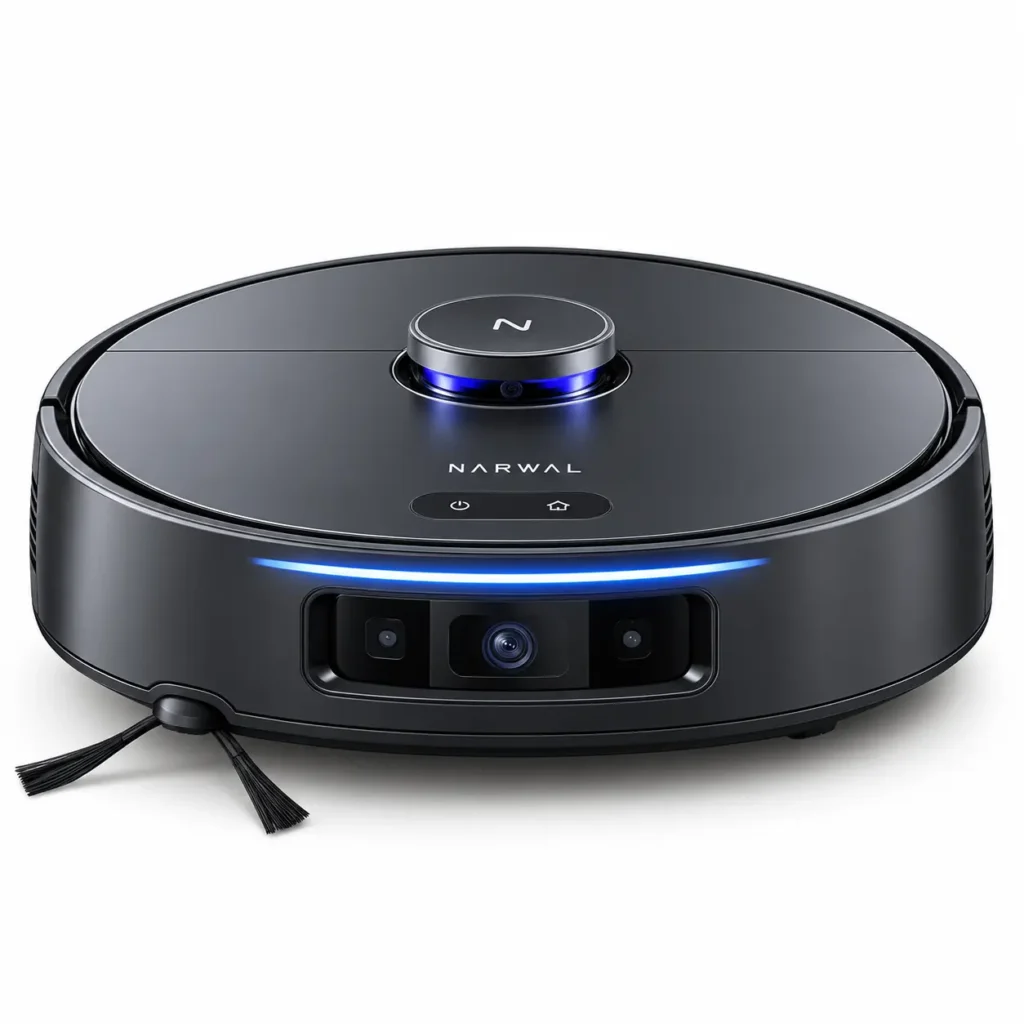 Narwal Robotic Vacuum in Blue Glow