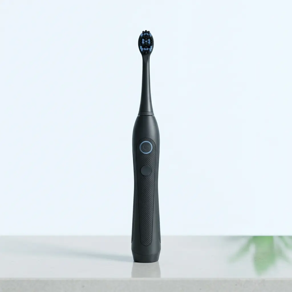 Oral-B Pro 1000 electric toothbrush handle on a light background