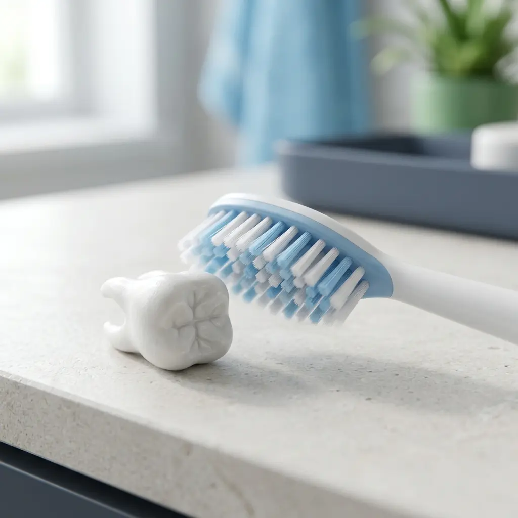 Close-up of the Philips Sonicare 4100 oblong sonic brush head