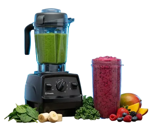 Best smoothie blender: a Vitamix Explorian E310 and a NutriBullet Pro 900 with fresh smoothies