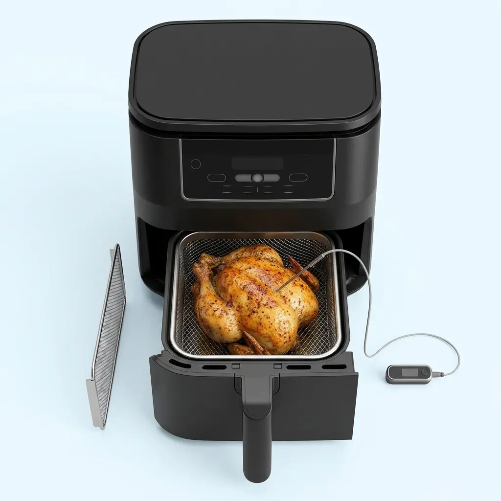 Ninja Foodi FlexBasket DZ071 double air fryer with a removable divider in one wide basket