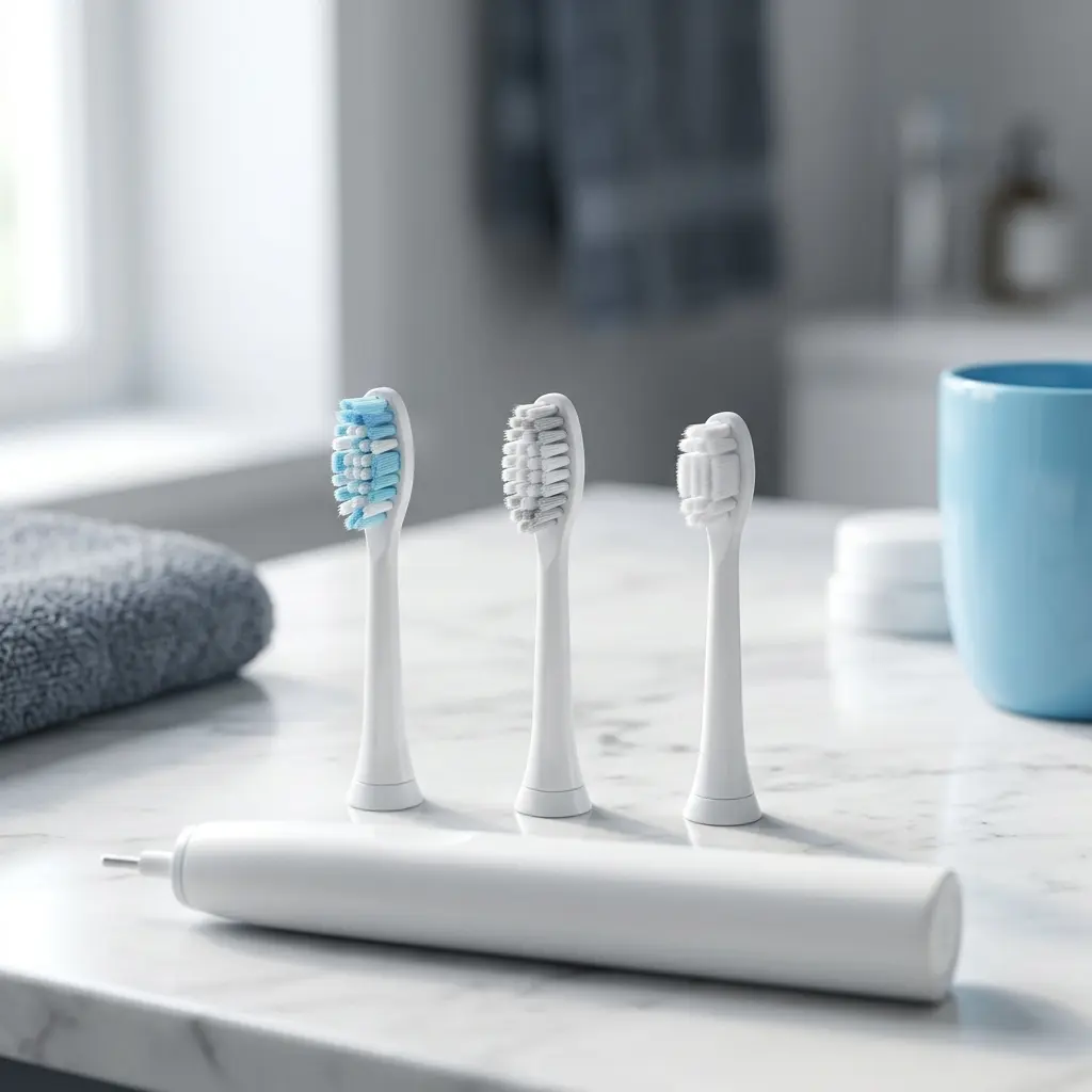 Philips Sonicare DiamondClean handle beside compatible replacement brush heads