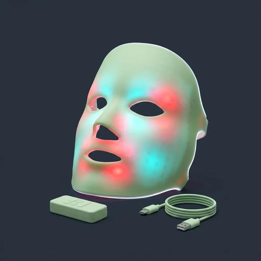 Silicone mask and controller shown for the Nanoleaf face mask review verdict