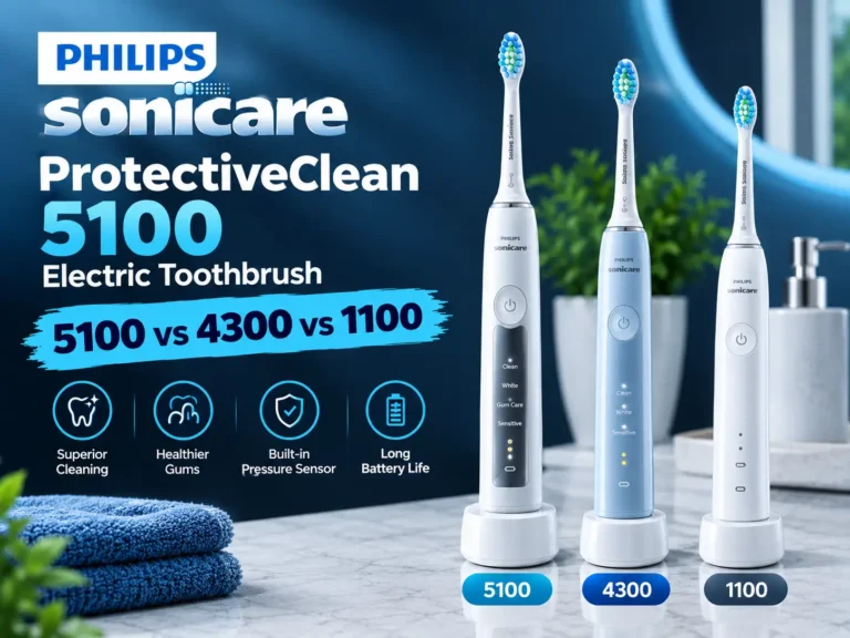Philips Sonicare ProtectiveClean 5100 Electric Toothbrush: 5100 vs 4300 vs 1100